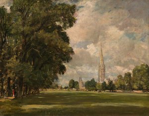 Salisbury Cathedral from Lower Marsh Close, 1820